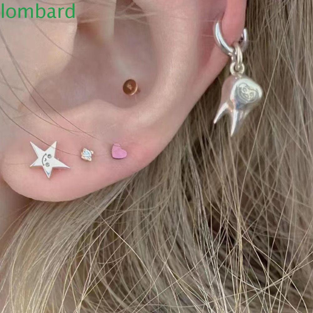 Bông Tai Ngôi Sao Năm Cánh Màu Trơn Thời Trang Hàn Quốc Cho Nữ