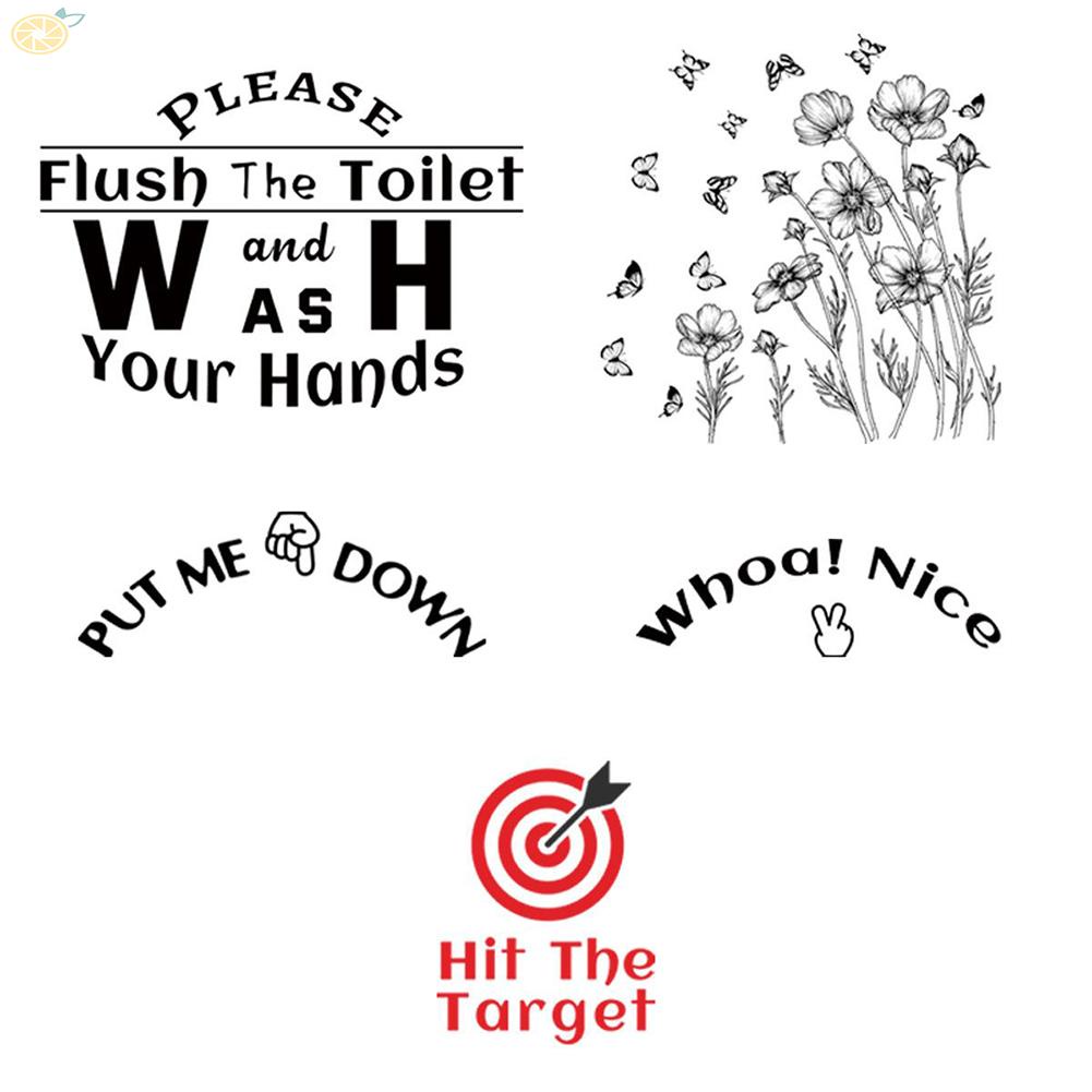 【VARSTR】Toilet Sticker Decal Wall Waterproof 21*25CM 8.27*9.84in Decoration Furniture