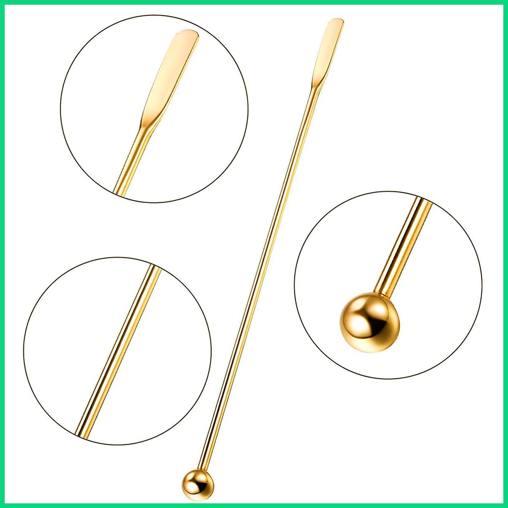 Set 10 Que Khuấy Đồ Uống Bằng Thép Không Gỉ 304