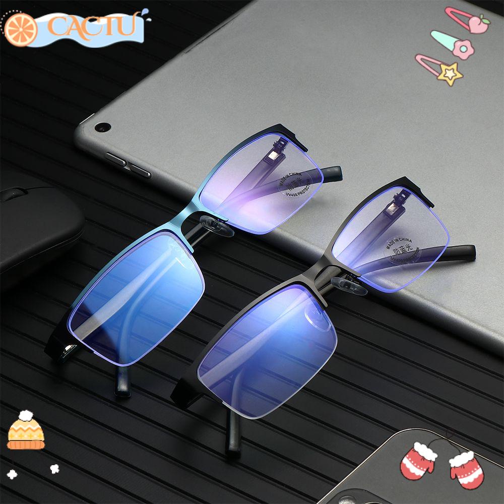 Mắt Kính Nửa Gọng Chống Ánh Sáng Xanh Phong Cách Doanh Nhân Thời Trang