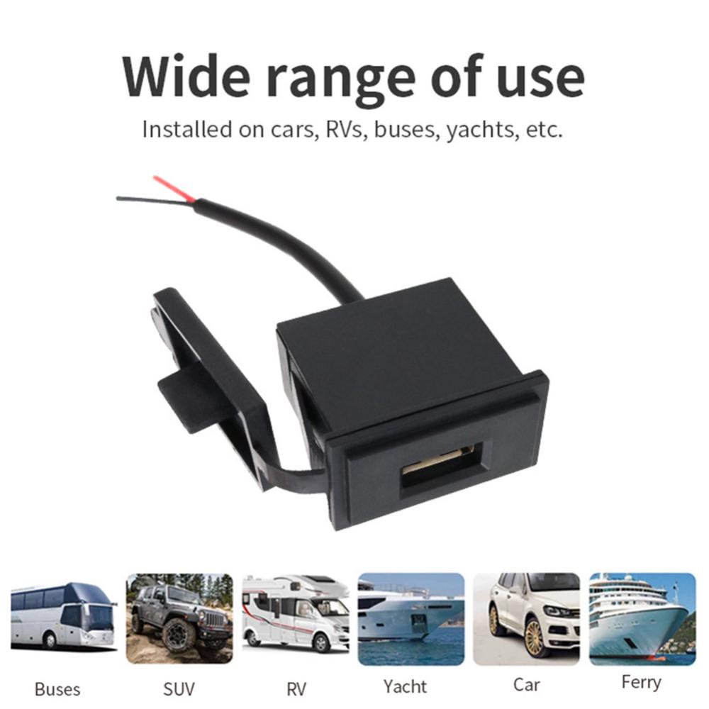Ổ Cắm Sạc USB RV Chống Nước 2.4A 12V C4V8 Cho Xe Hơi Xe Tải Thuyền ATV