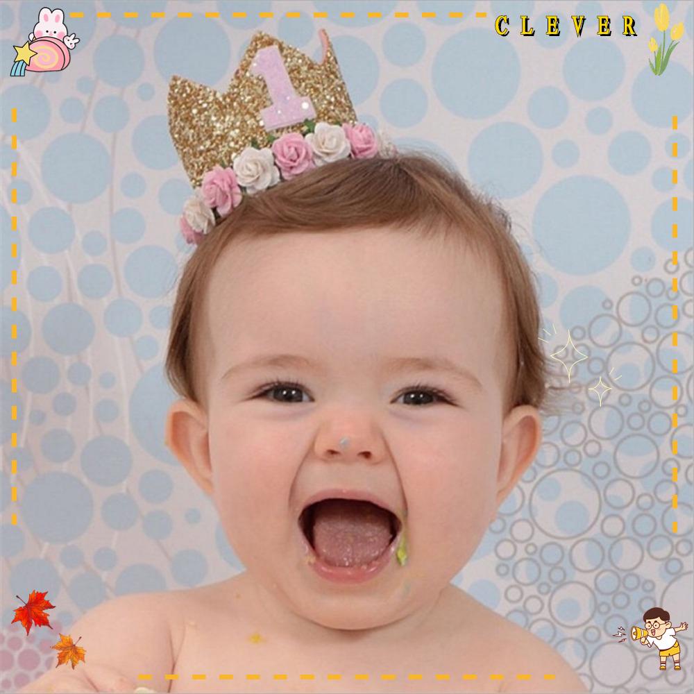 Cài Tóc Hình Vương Miện Đính Hoa Một Kích Thước Phù Hợp Với Tất Cả Các Buổi Tiệc Dành Cho Trẻ Em