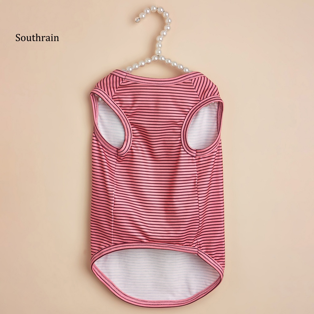 Áo Sweater Mềm Mại Hai Lớp In Họa Tiết Sọc Đáng Yêu Dành Cho Thú Cưng