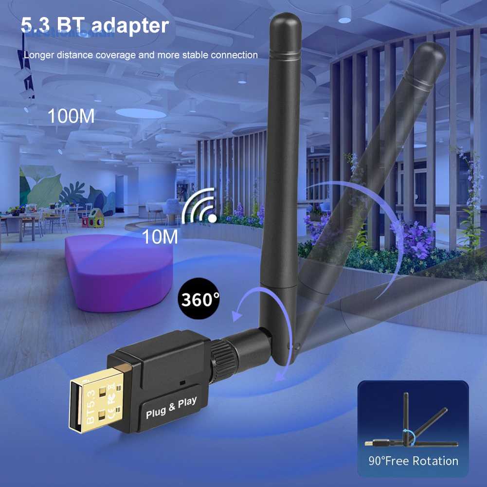 Thiết Bị Chuyển Đổi USB Dongle 100M Phạm Vi 3Mbps Cho Loa Không Dây / Chuột Máy Tính / Laptop Mall01.vn ✨