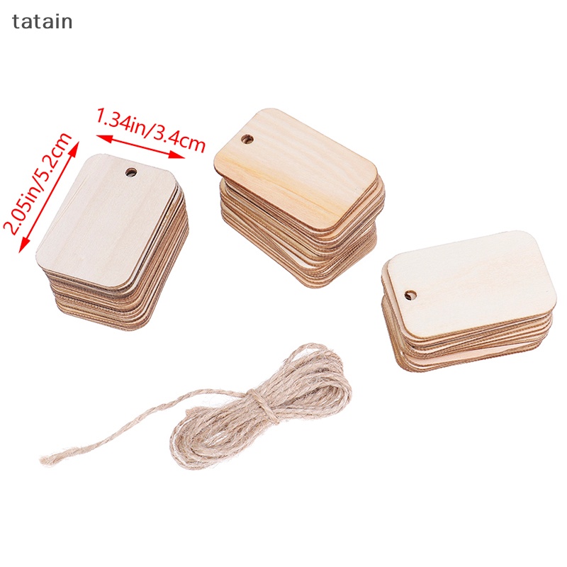 Set 50 Thẻ Gỗ Khắc Chữ Dùng Để Trang Trí DIY