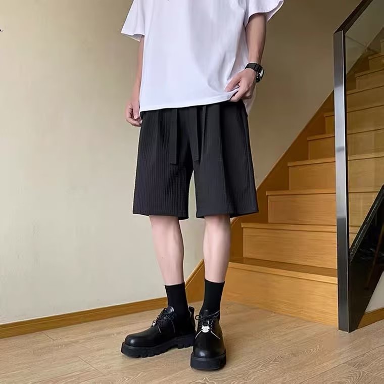 Quần Short Ống Rộng Màu Trơn Đơn Giản Thời Trang Hàn Quốc Cho Nam