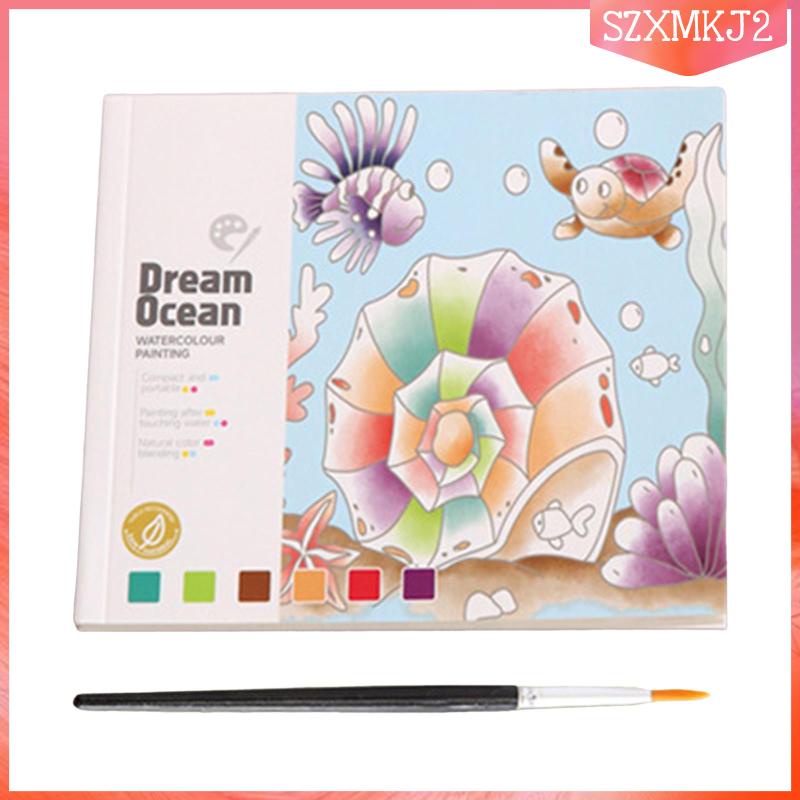 [szxmkj2] Sổ Tay Du Lịch Tập Vẽ Màu Nước Hình Rừng Động Vật