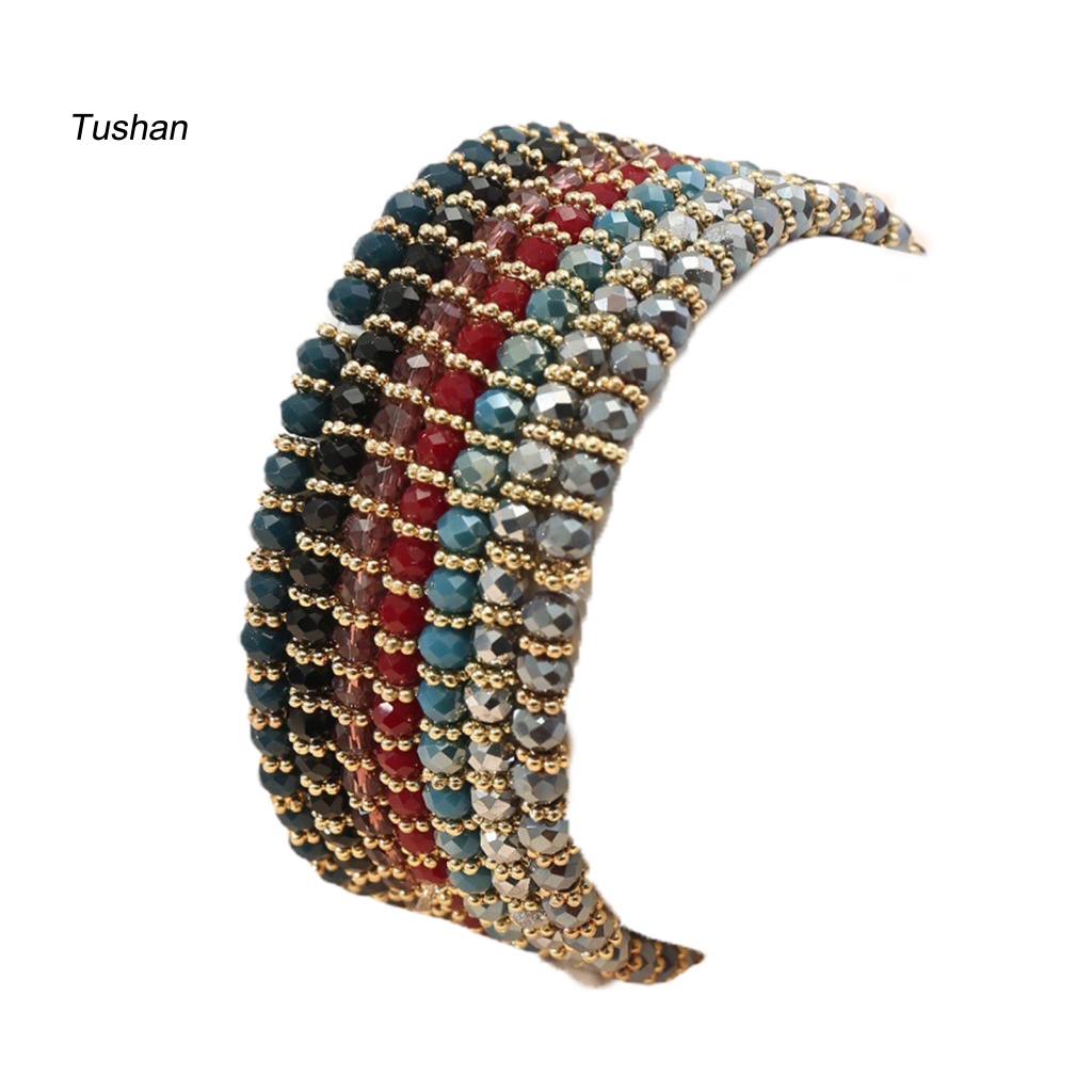 Set 7 Vòng Tay Chuỗi Hạt Nhiều Lớp Thời Trang Cho Nữ