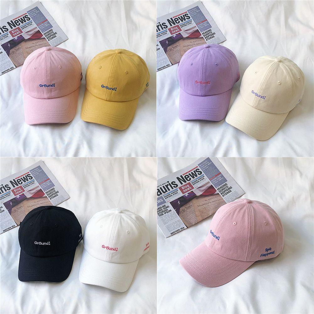 Mũ lưỡi trai che nắng thêu họa tiết chữ cái phong cách Hàn Quốc thời trang unisex