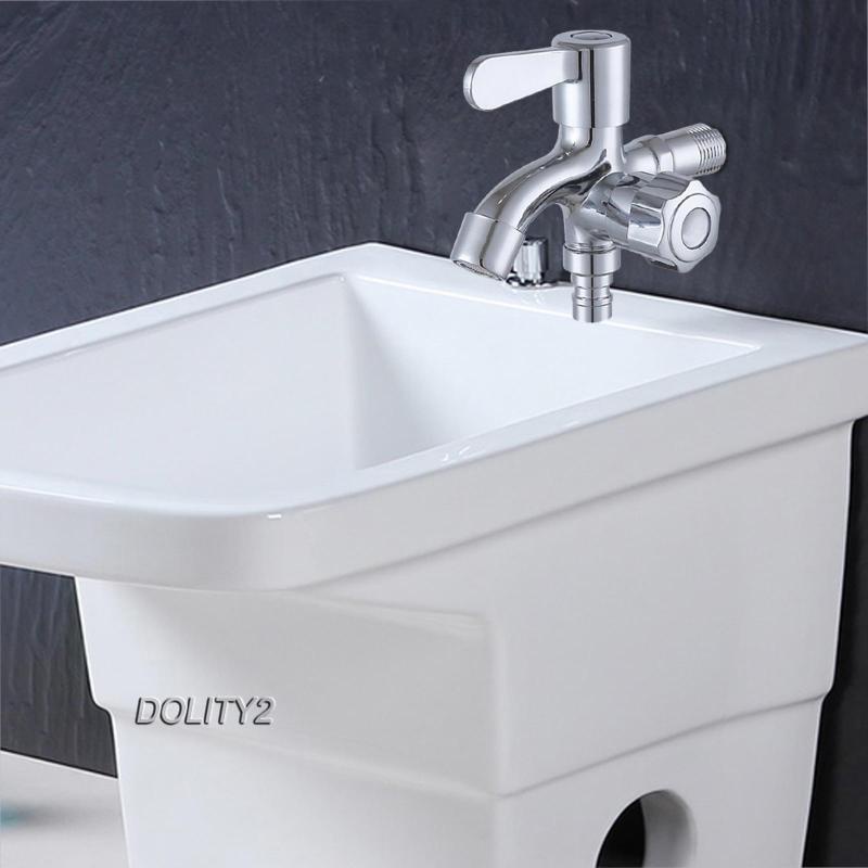 Vòi Nước 2 Đầu Ra Bằng Kim Loại Dành Cho Máy Giặt / Sân Vườn / Ban Công