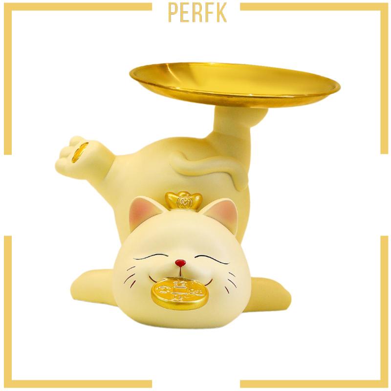 [Perfk] Giá Đỡ Chìa Khóa Tượng Mèo Điêu Khắc Hiện Đại