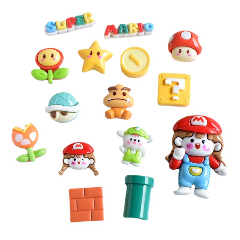 Miếng Dán Nam Châm Trang Trí Tủ Lạnh Hình Mario Dễ Thương