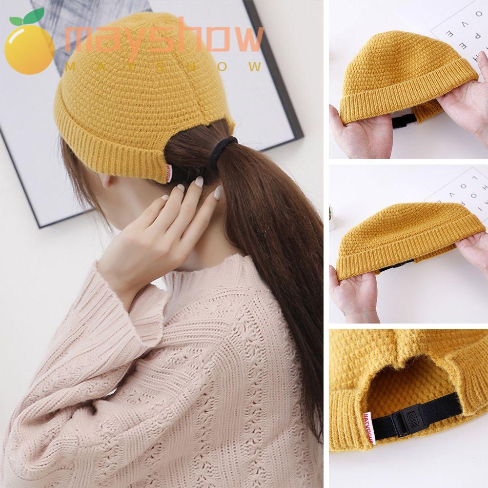 Mũ Beanie Dệt Kim Màu Trơn Dễ Thương Chất Lượng Cao Cho Nam Và Nữ