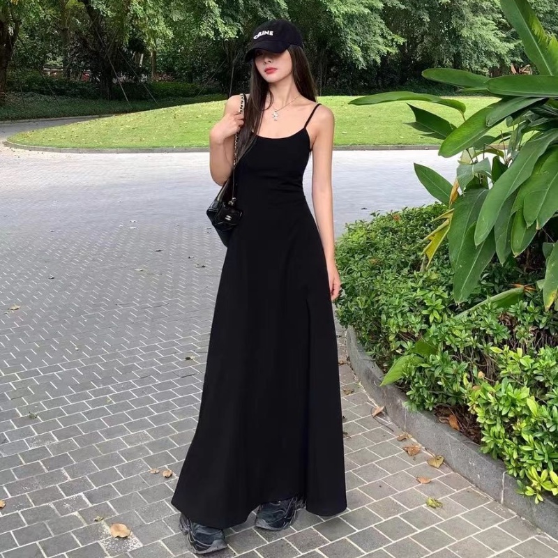 Cozok Đầm Dài Không Tay Dáng Ôm Màu Trơn Gợi Cảm Dành Cho Nữ