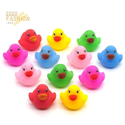 Bộ 12 Vịt Đồ Chơi Mini Nhiều Màu Sắc Dùng Khi Tắm Cho Bé