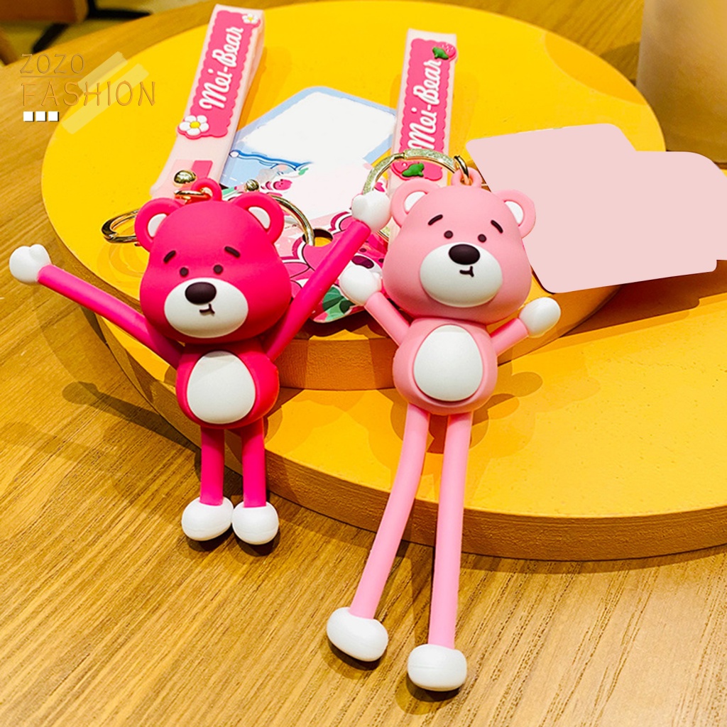 Móc Chìa Khóa Hình Chú Gấu / Quả Mọng Thân Thiện Với Môi Trường