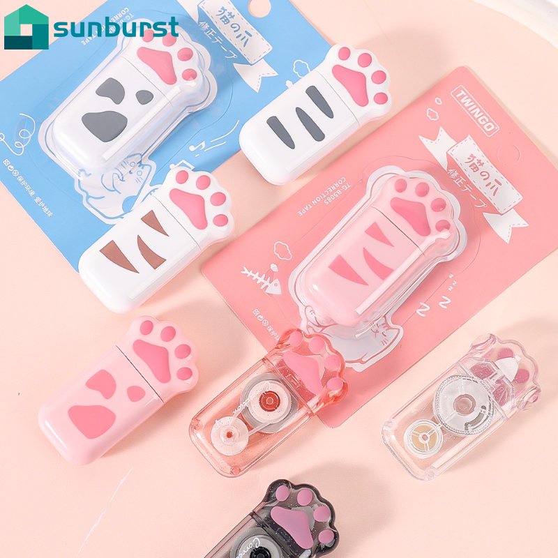 Bút Xóa Hiệu Chỉnh Độ Hiệu Quả Cao / Băng Keo Mini Trong Suốt Chỉnh Sửa Lỗi Với Văn Phòng Phẩm / Băng Keo Móng Mèo Sáng Tạo