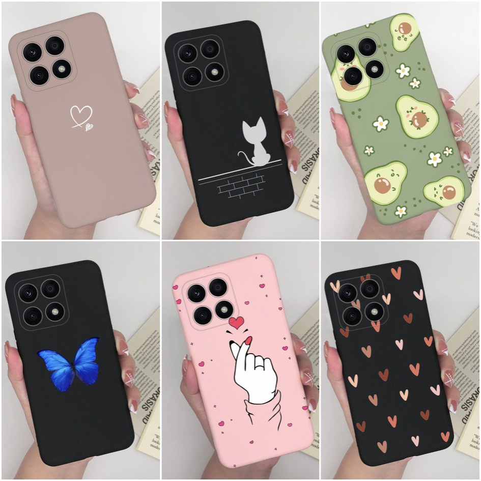 Đối với Ốp lưng điện thoại Huawei Honor X8a X7a x5 Chống sốc Thời trang Bướm tình yêu Trái tim Ốp lưng silicon bảo vệ cho Honor X8a X7a x5 Ốp lưng Capa