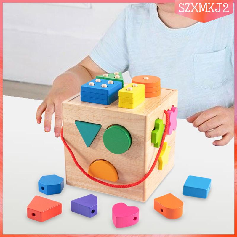 Hộp Đồ Chơi Lắp Ráp Bằng Gỗ szxmkj2 Dành Cho Trẻ Mẫu Giáo 2-3 Tuổi