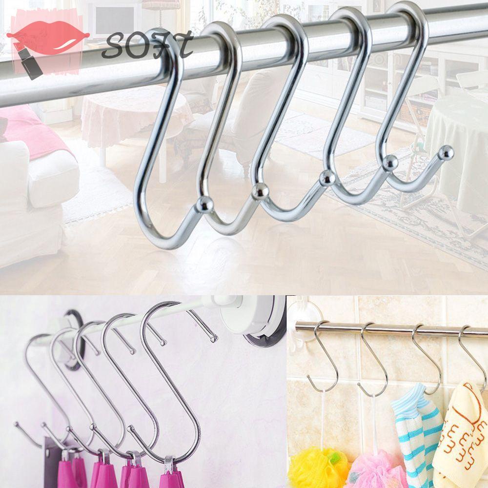 Set 1 / 5 / 10 Móc Treo Quần Áo Bằng Thép Không Gỉ Chất Lượng Cao