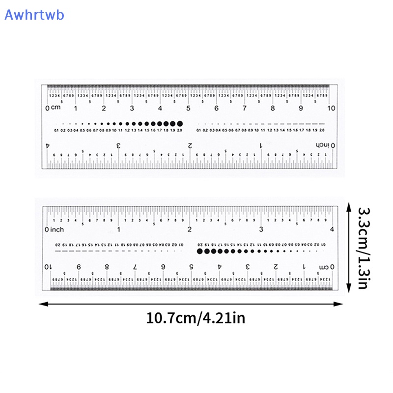 Set 10 Thước Đo Kích Thước Đính Đá Trang Trí Móng Tay Bằng PVC Trong Suốt Mới