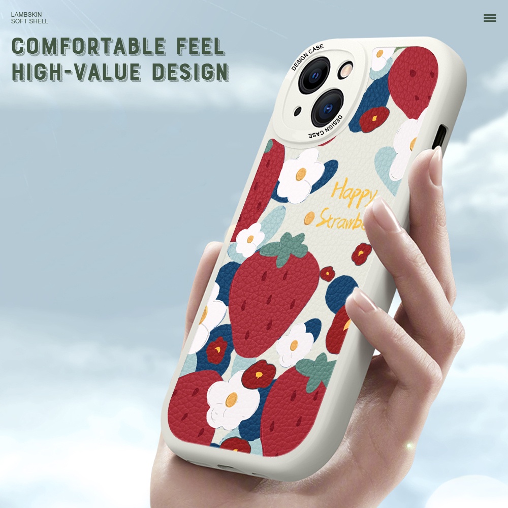 Samsung Galaxy S22 S21 S20 FE Plus Ultra S22+ S21+ S20+ 5G Cho Ốp lưng điện thoại In Hình Flower Strawberry