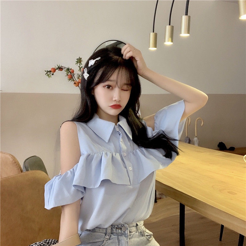 Áo Thun Tay Ngắn Hở Vai Thời Trang Dành Cho Nữ