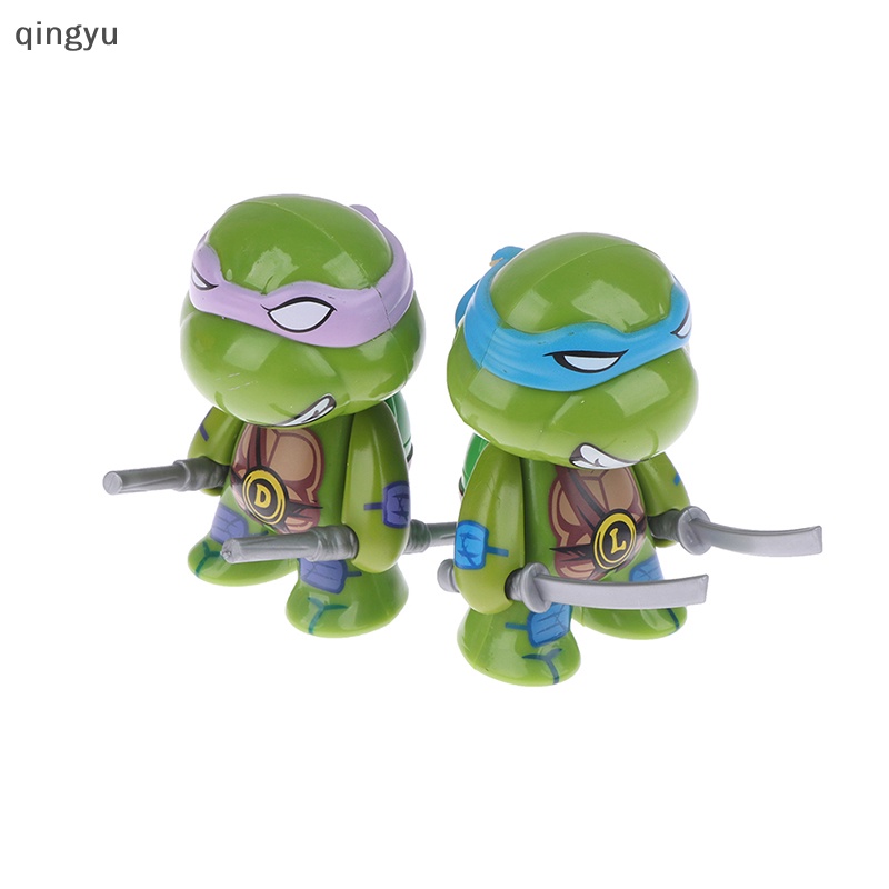 Bộ 4 Đồ trang trí Nhân Vật Ninja Rùa Dễ Thương Dùng Trang Trí Tiểu Cảnh