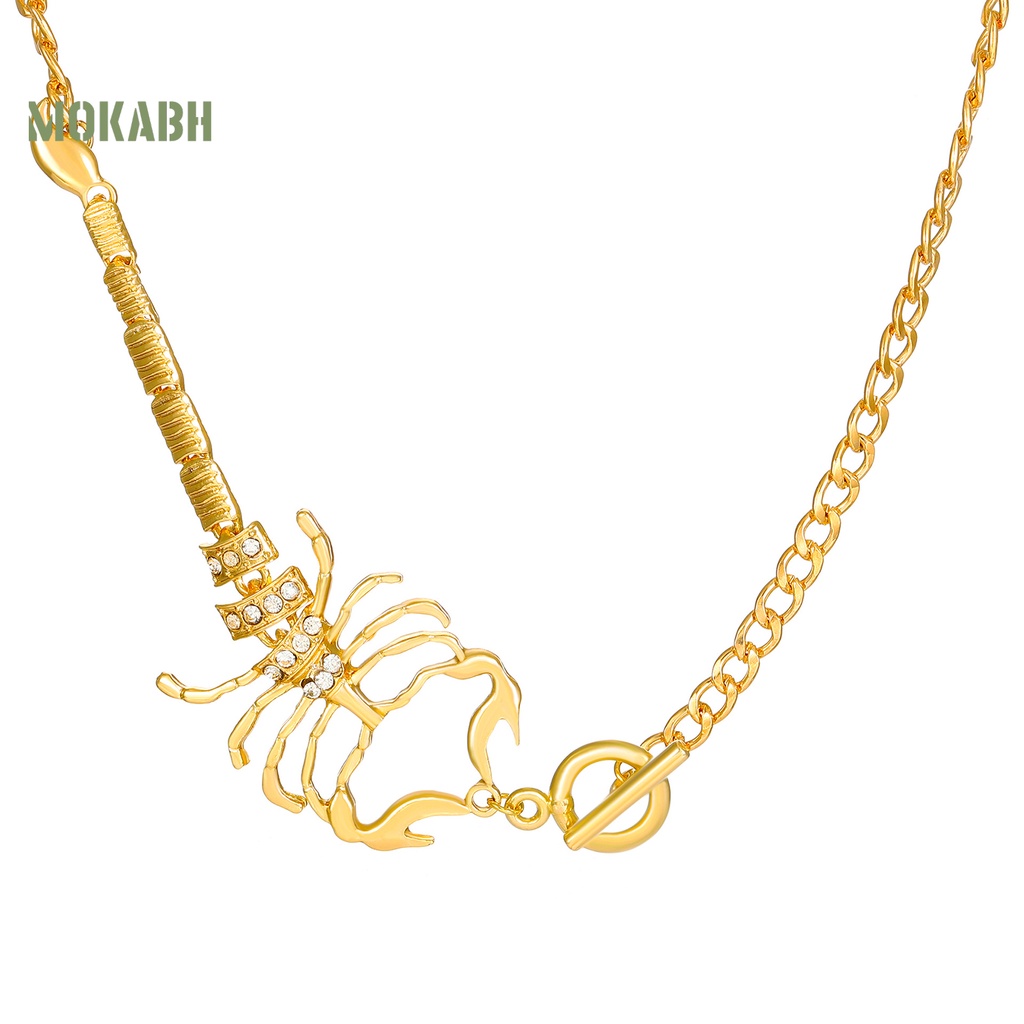 [Mới] Vòng Cổ Hình Bọ Cạp Đính Đá Thời Trang Hip Hop Punk Cá Tính Dành Cho Nữ