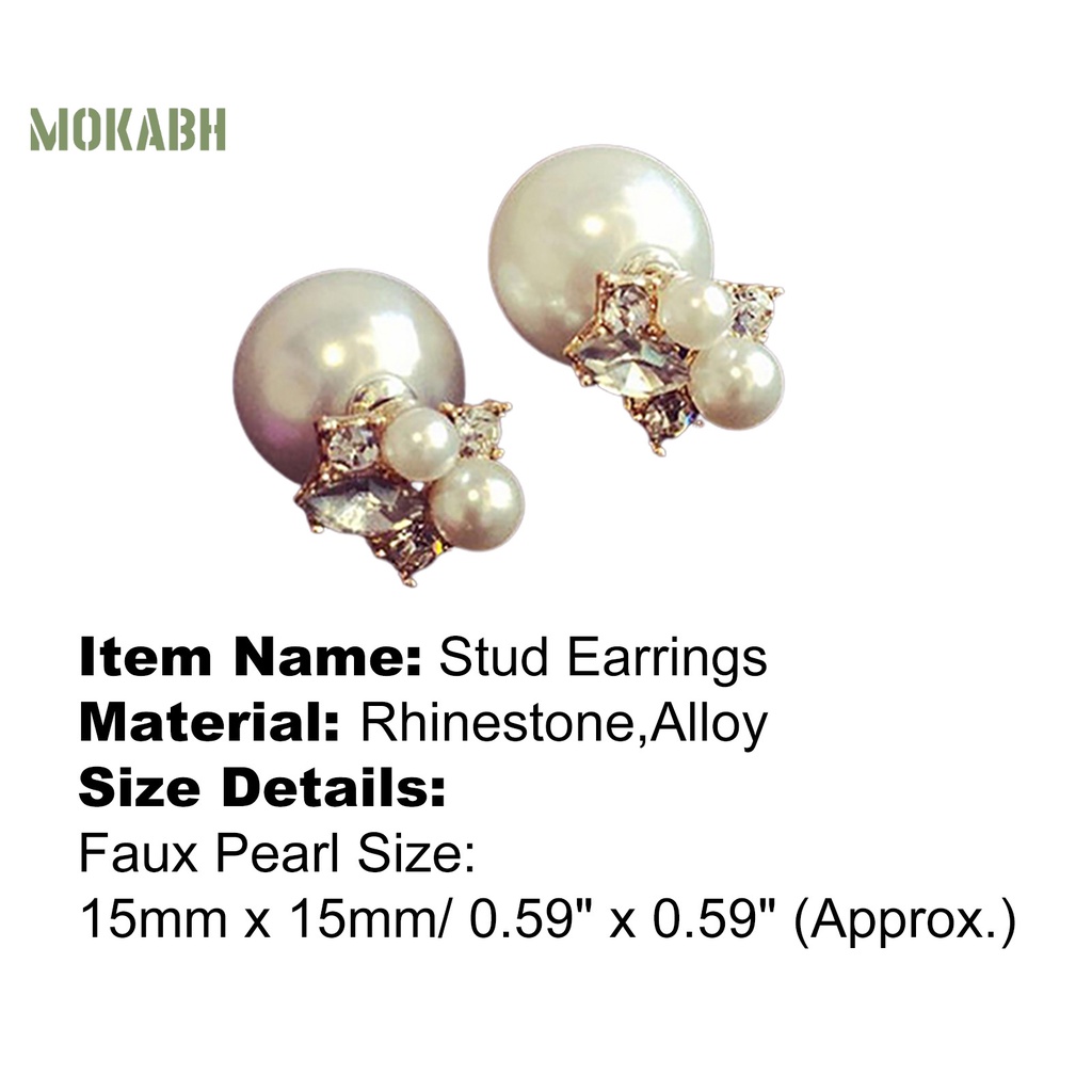 Bông Tai Đính Đá Trang Trí Trước Và Sau Thời Trang Cho Nữ