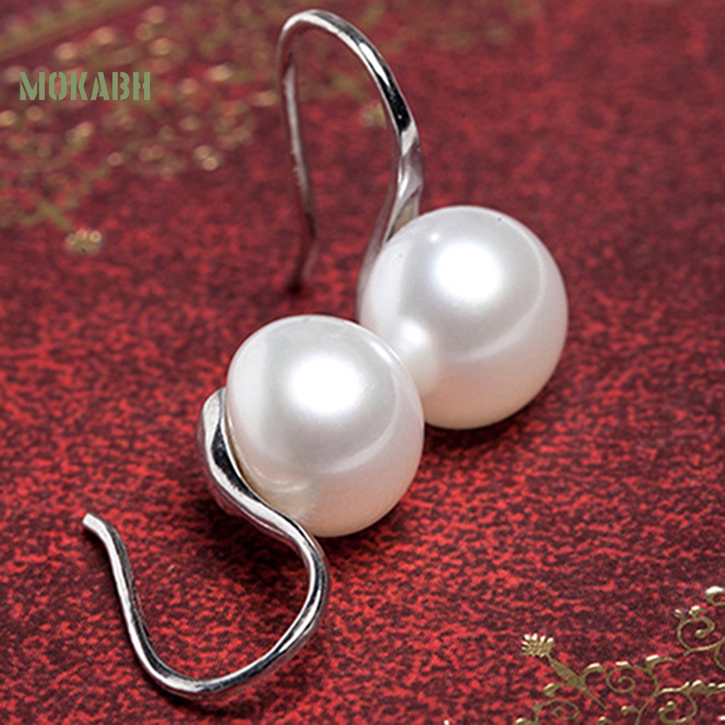 Bông Tai Móc Đính Ngọc Trai Giả Nhỏ Gọn Dễ Phối Đồ Thanh Lịch Cho Nữ