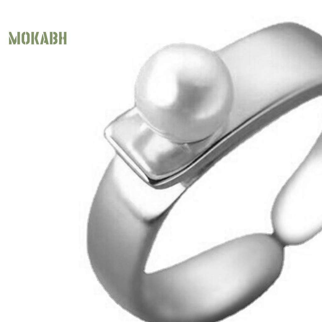 Nhẫn Đồng Đính Ngọc Trai Nhân Tạo Sang Trọng Thanh Lịch