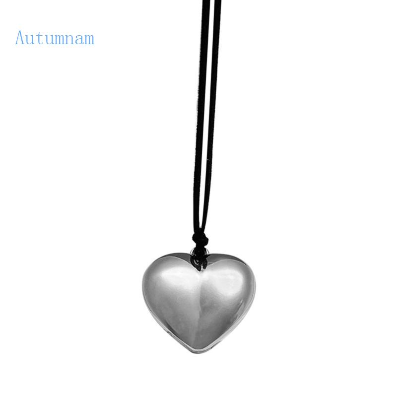 Vòng Cổ Choker Thắt Nút Hình Trái Tim Lớn Có Thể Điều Chỉnh