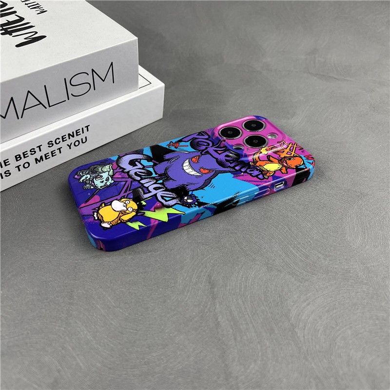 Ốp Điện Thoại Cứng Họa Tiết Graffiti Cho iPhone1312max 11 14pro Gengar QTV2