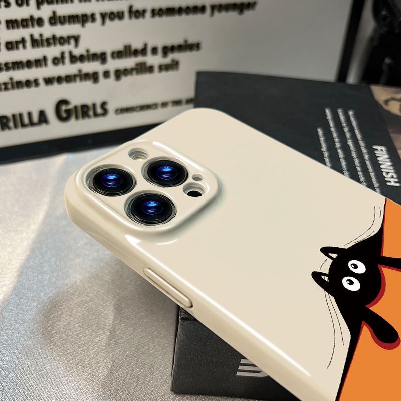 Ốp Điện Thoại Cứng In Hình Quả Cam / Mèo Cho iPhone14promax / Cat 13 Xr12811 plus