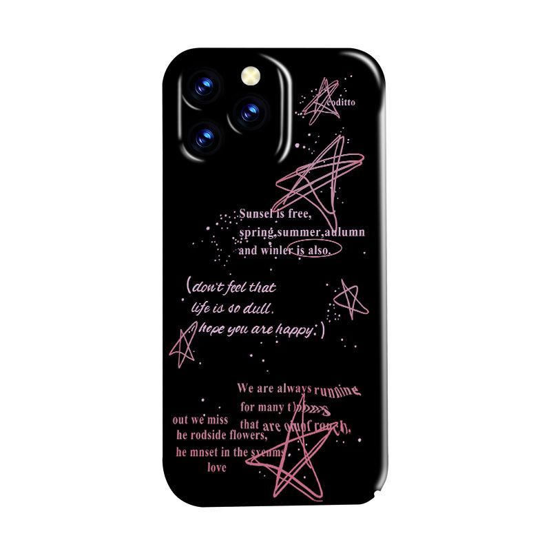 Ốp Điện Thoại Họa Tiết Ngôi Sao Năm Cánh Bóng Cho Iphone 13xs Promax 11 xr 12 14 / Dlrg