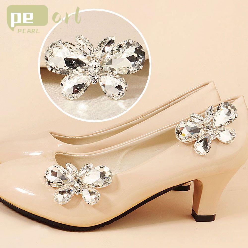 .1 Cặp Nút Khóa Trang Trí Giày Hình Bướm Cho Cô Dâu