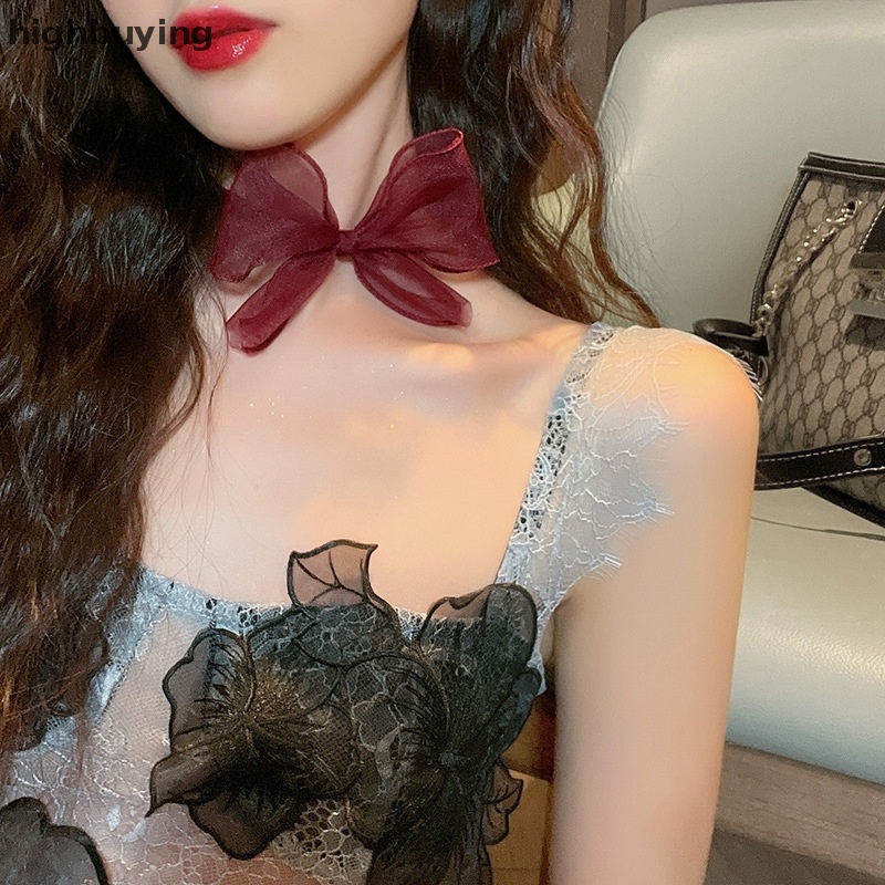 Vòng Cổ Choker Ren Màu Đỏ Đen Phong Cách Harajuku Gothic Quyến Rũ Cho Nữ
