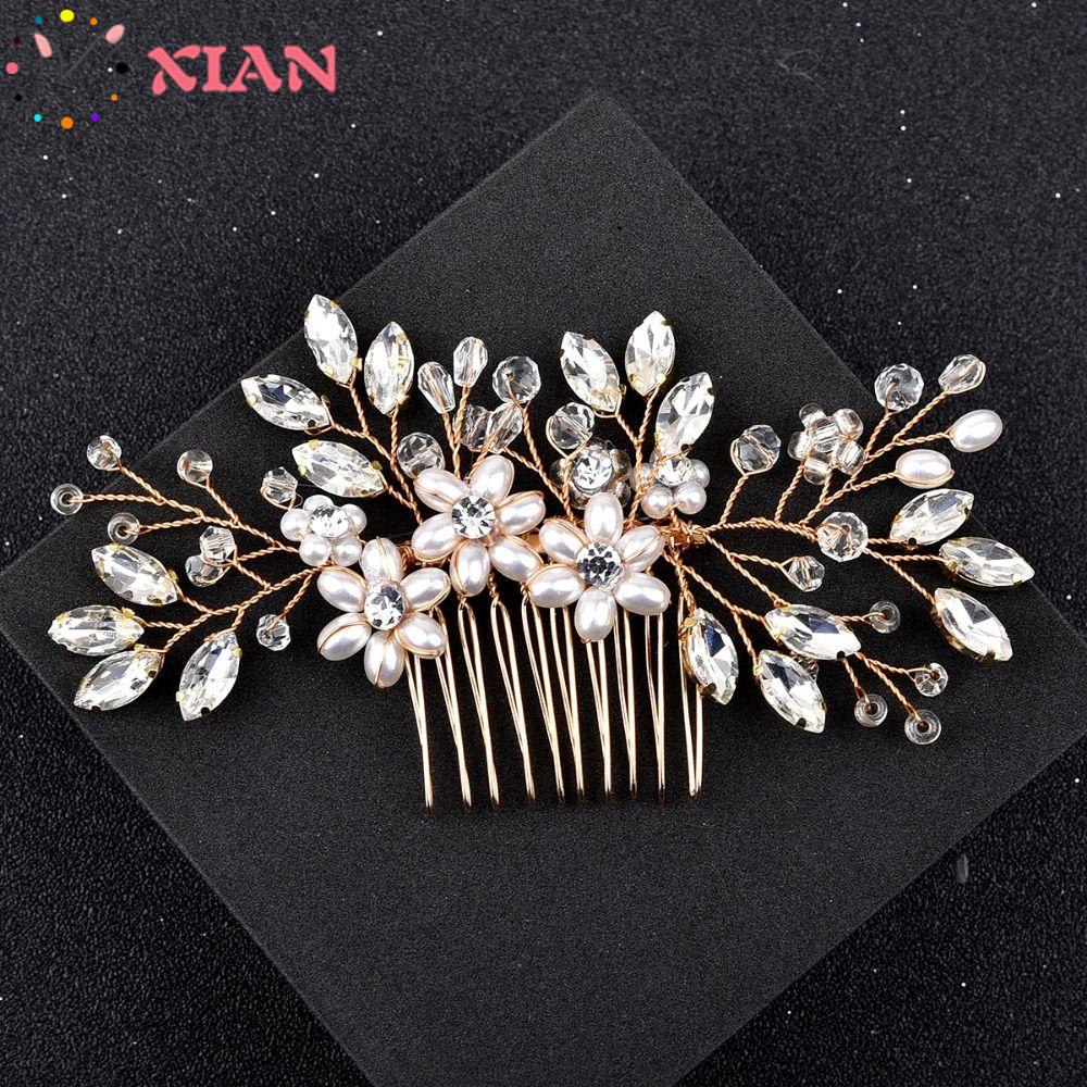 Lược Cài Tóc Handmade Dành Cho Cô Dâu XIANTIN|Vương Miện Đội Đầu Kiểu Dáng Dễ Thương Xinh Xắn