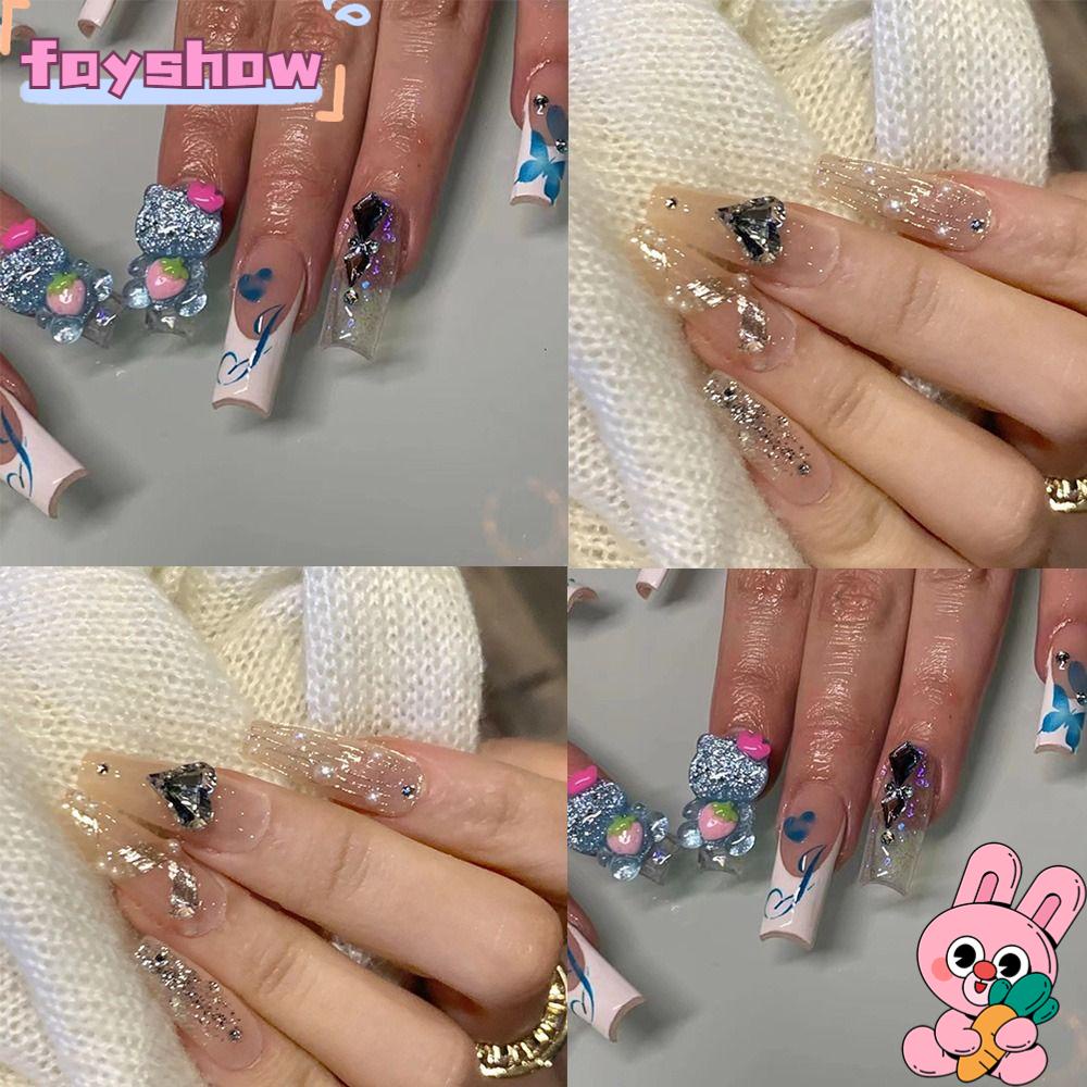 Bộ 24 Móng Tay Giả Che Phủ Toàn Diện Tháo Rời Được DIY