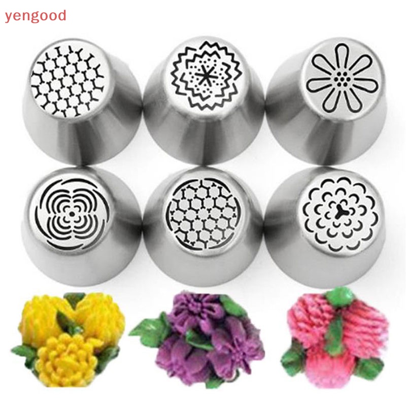 Bộ 6 Đuôi Bắt Bông Kem Bằng Thép Không Gỉ Chất Lượng Cao