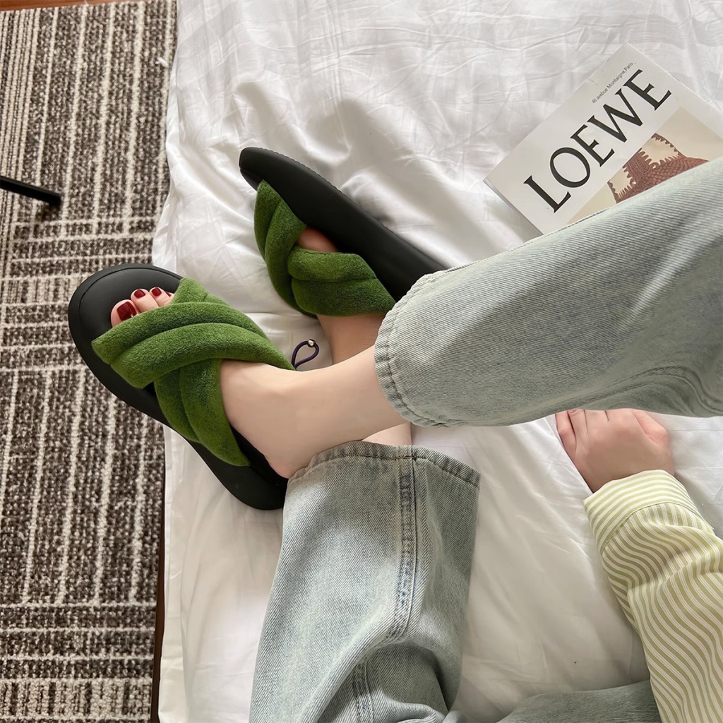 Duoya Dép Quai Chéo Đế Dày Phong Cách Hàn Quốc Thời Trang Mùa Hè Cho Nữ