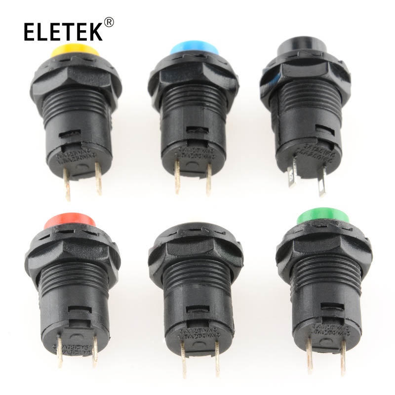 Set 5 Công Tắc Nhấn / Tắt Tự Khóa DS427 DS428 12mm 3A / 125VAC 1.5A / 250VAC DS-427 DS-428