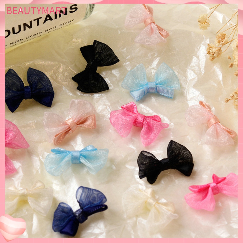 [beautymart] Set 2 Phụ Kiện Trang Trí Móng Tay Nghệ Thuật Tạo Hiệu Ứng Visual Effect Siêu Mềm Hình Nơ 3D Bằng Nhung Dành Cho Salon