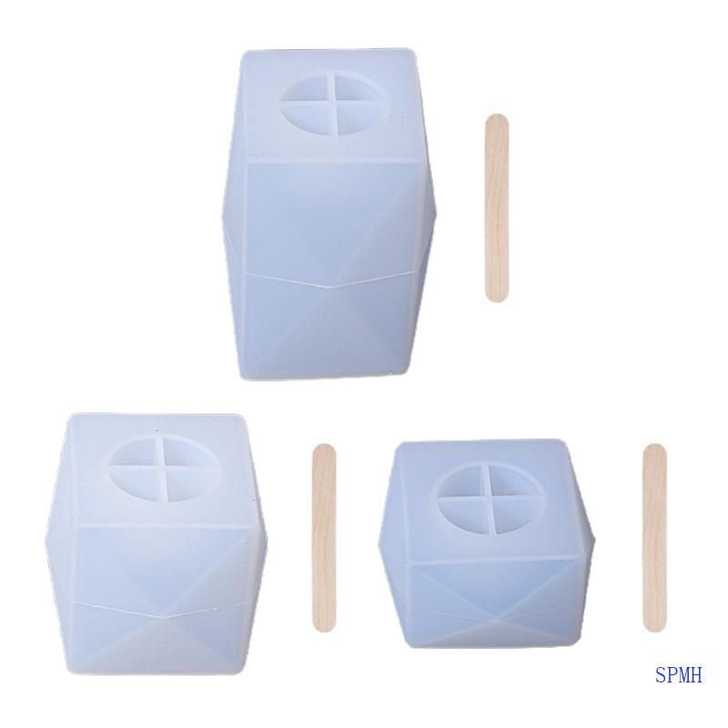 Khuôn Silicone Làm Giá Đỡ Nến / Xà Phòng Bằng Nhựa Resin DIY