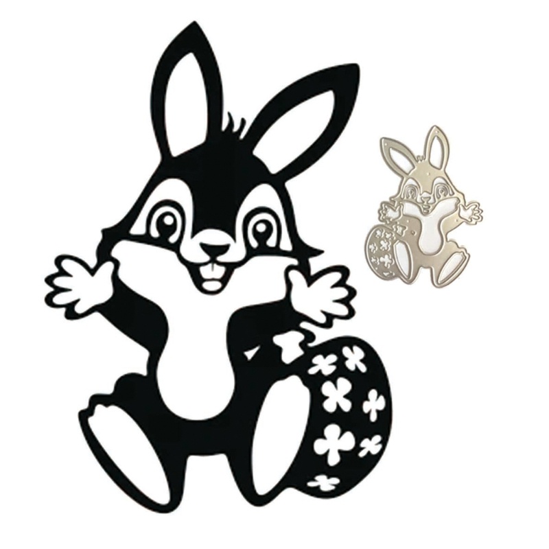 Khuôn Cắt Giấy Làm Từ Kim Loại Hình Chú Thỏ Trang Trí Scrapbook