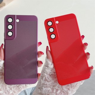 Ốp tản nhiệt lưới thoáng khí cho Samsung S22 S21 Plus S20 FE Slim Matte Vỏ điện thoại cứng chống sốc