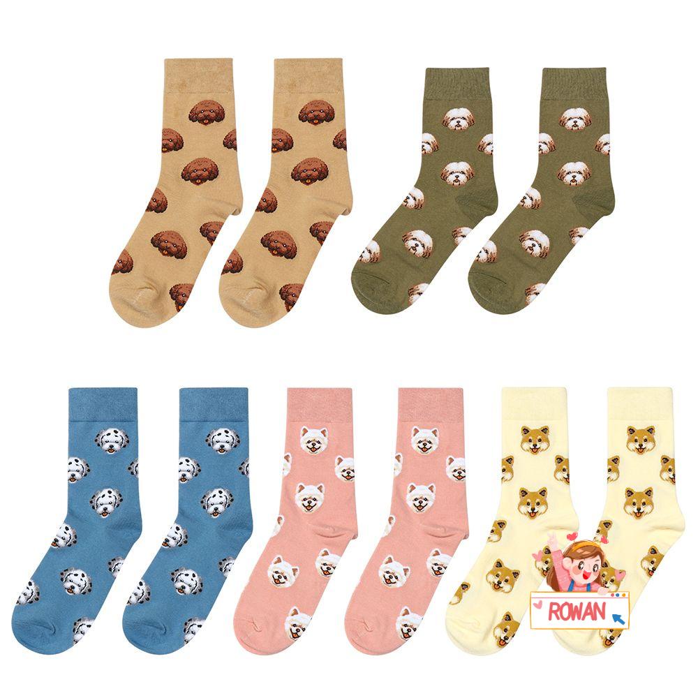 Rowans Tất Ống Lửng In Hình Chú Chó Hoạt Hình Sáng Tạo Dành Cho Nữ