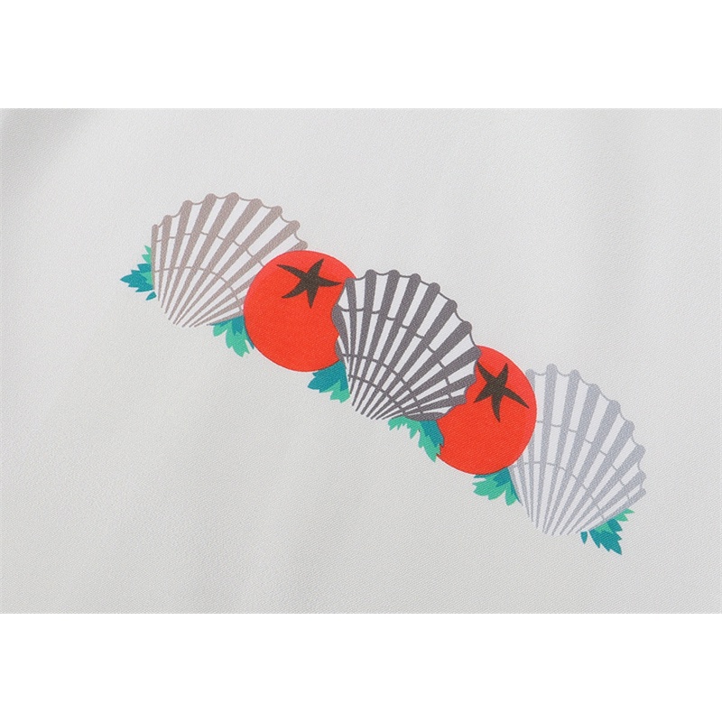 Z-a88r-a &amp; - Áo Sơ Mi Ngắn Tay In Hình Đồ Ăn Thời Trang Đường Phố Cổ Điển Mới Nhất