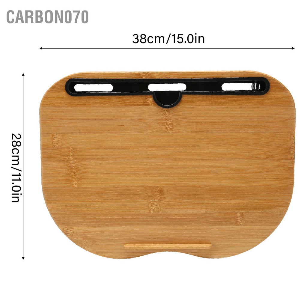 Carbon070 Bàn Laptop Gỗ Tre Phù Hợp Với Máy Tính Xách Tay Lên Đến 15.6 Inch Lập Di Động Có Gối Đệm Để Làm Việc Viết Vẽ